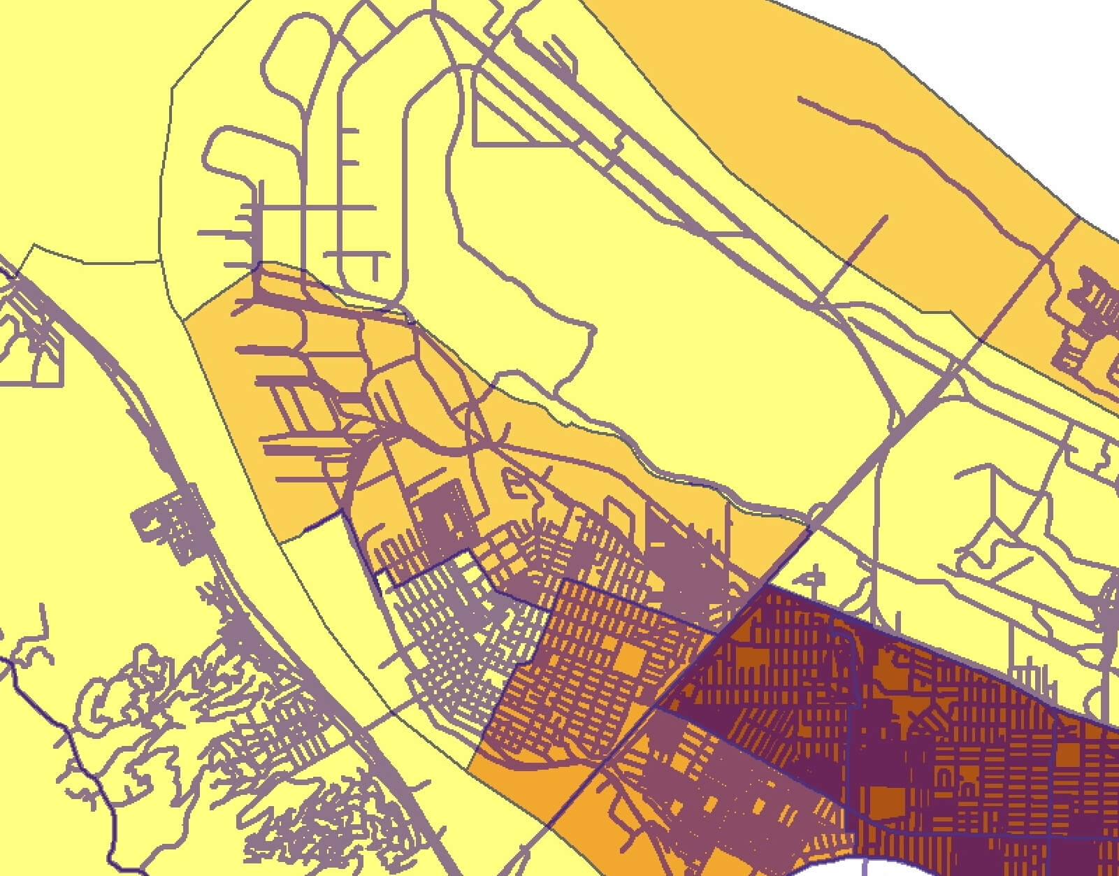 Small Map of Bus and Light Rail Lines